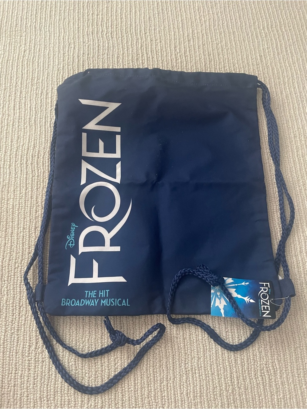 Disney Frozen Navy Drawstring Bag c38